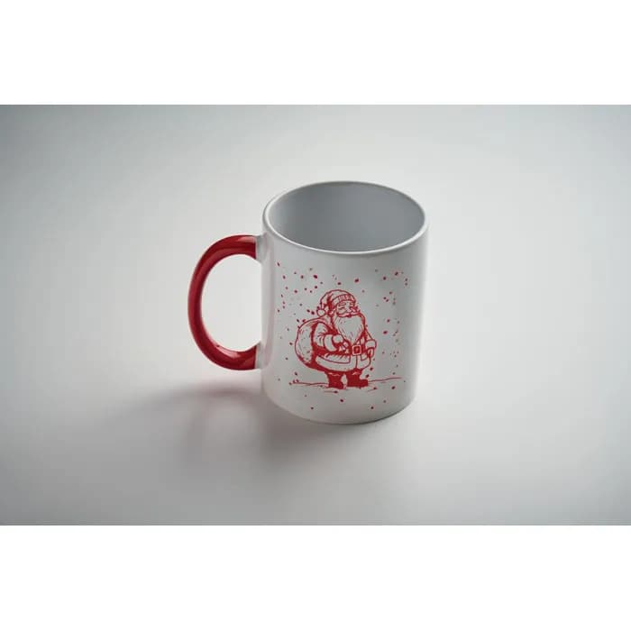Keramikbecher 300ml - FESTIMUG - Weiß/rot