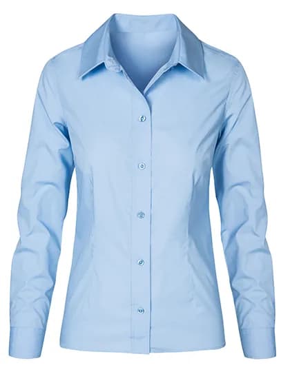 Women´s Poplin Shirt Long Sleeve - Light Blue