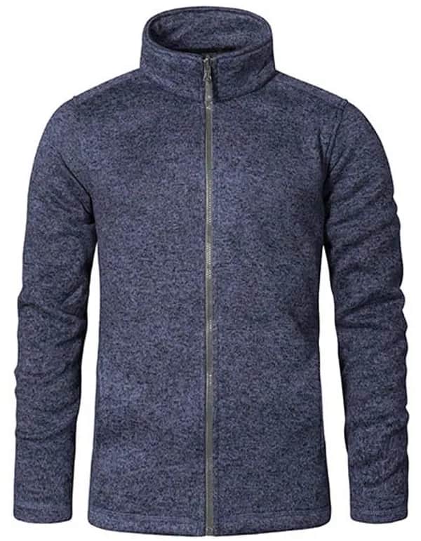 Men´s Knit Fleece Jacket C+ - Heather Blue