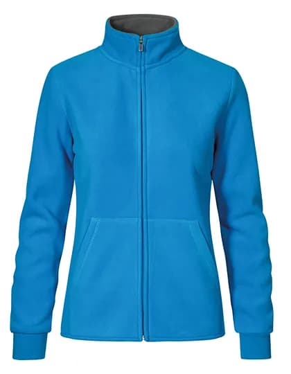 Women´s Double Fleece Jacket - Turquoise/Light Grey (Solid)