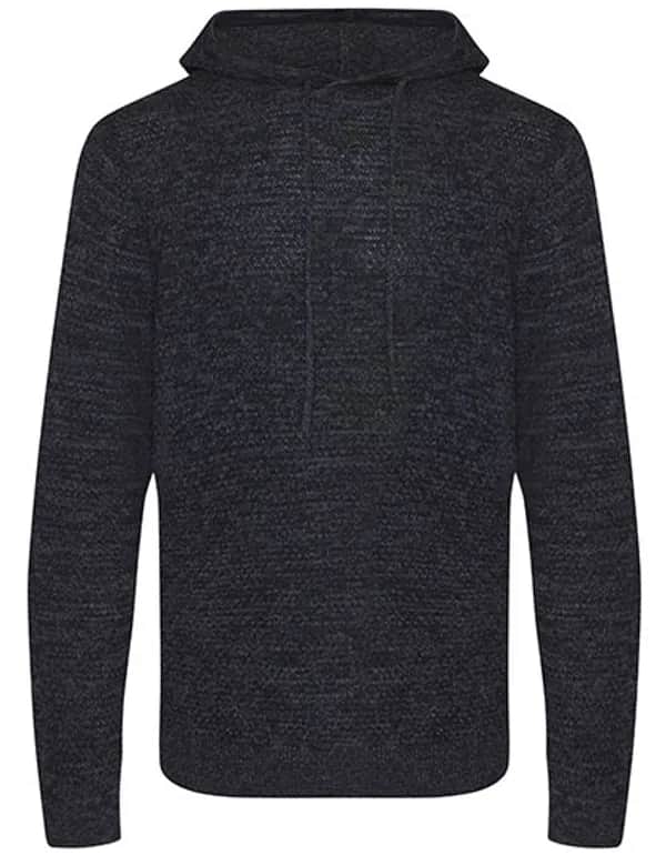 Iguazu Sustainable Knitted Hoodie - Charcoal/Black