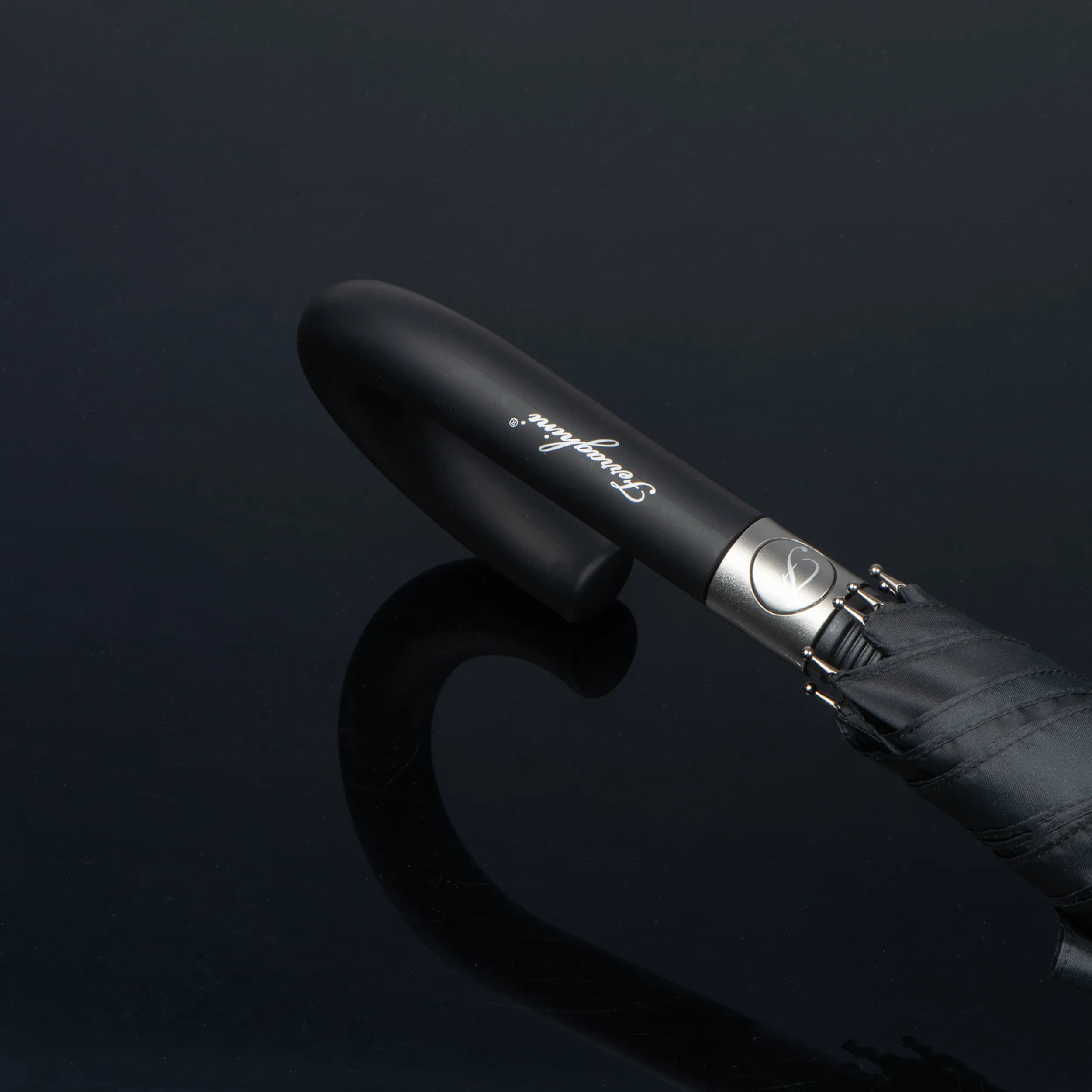 Ferraghini Regenschirm aus recyceltem Polyester CAMILLA - schwarz