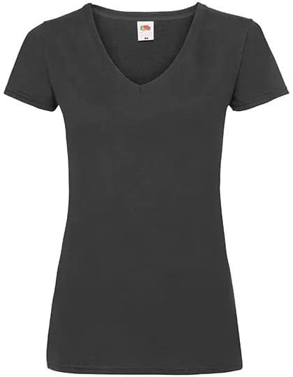 Ladies´ Valueweight V Neck T - Black