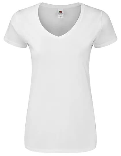Ladies´ Iconic 150 V Neck T - White