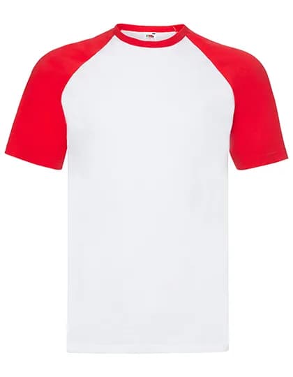 Short Sleeve Baseball T - White/Red