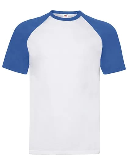 Short Sleeve Baseball T - White/Royal Blue