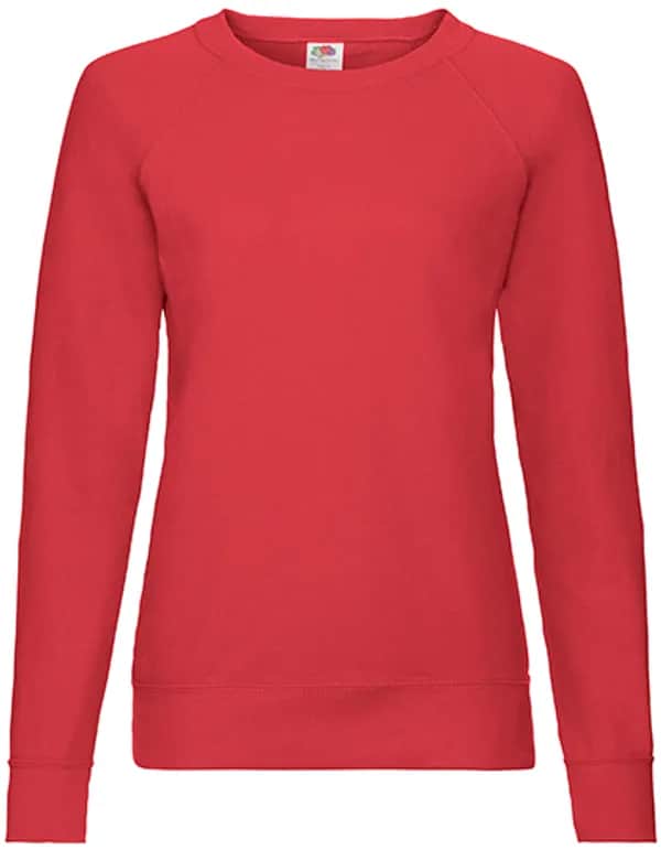 Ladies´ Lightweight Raglan Sweat - Red