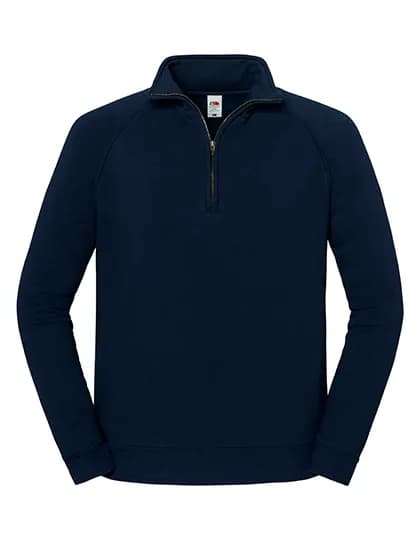 Iconic Premium Zip Neck Sweat - Deep Navy