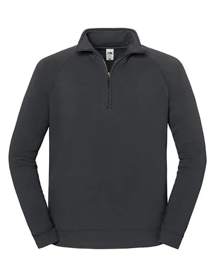Iconic Premium Zip Neck Sweat - Light Graphite (Solid)