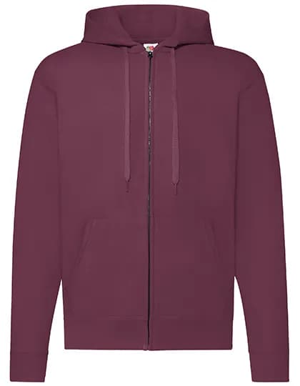 Classic Hooded Sweat Jacket - Burgundy