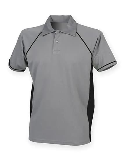 Men´s Piped Performance Polo - Gunmetal Grey/Black/Black