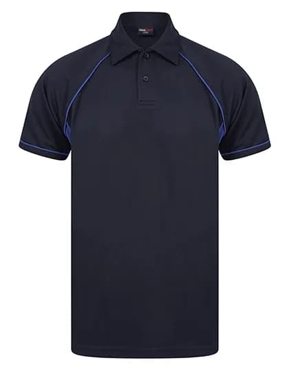 Men´s Piped Performance Polo - Navy/Royal/Royal