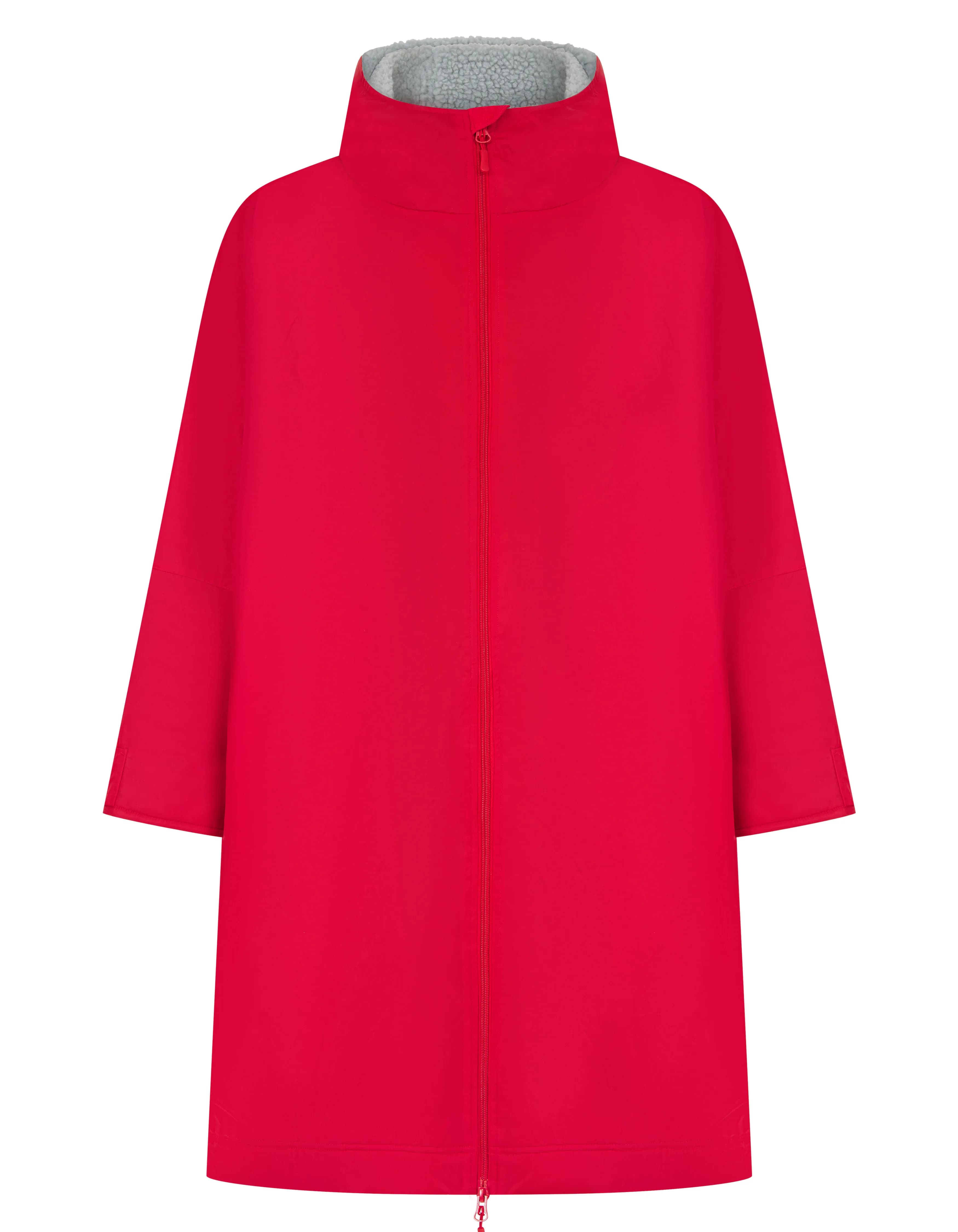 Adults All Weather Robe - Red/Grey (Solid)