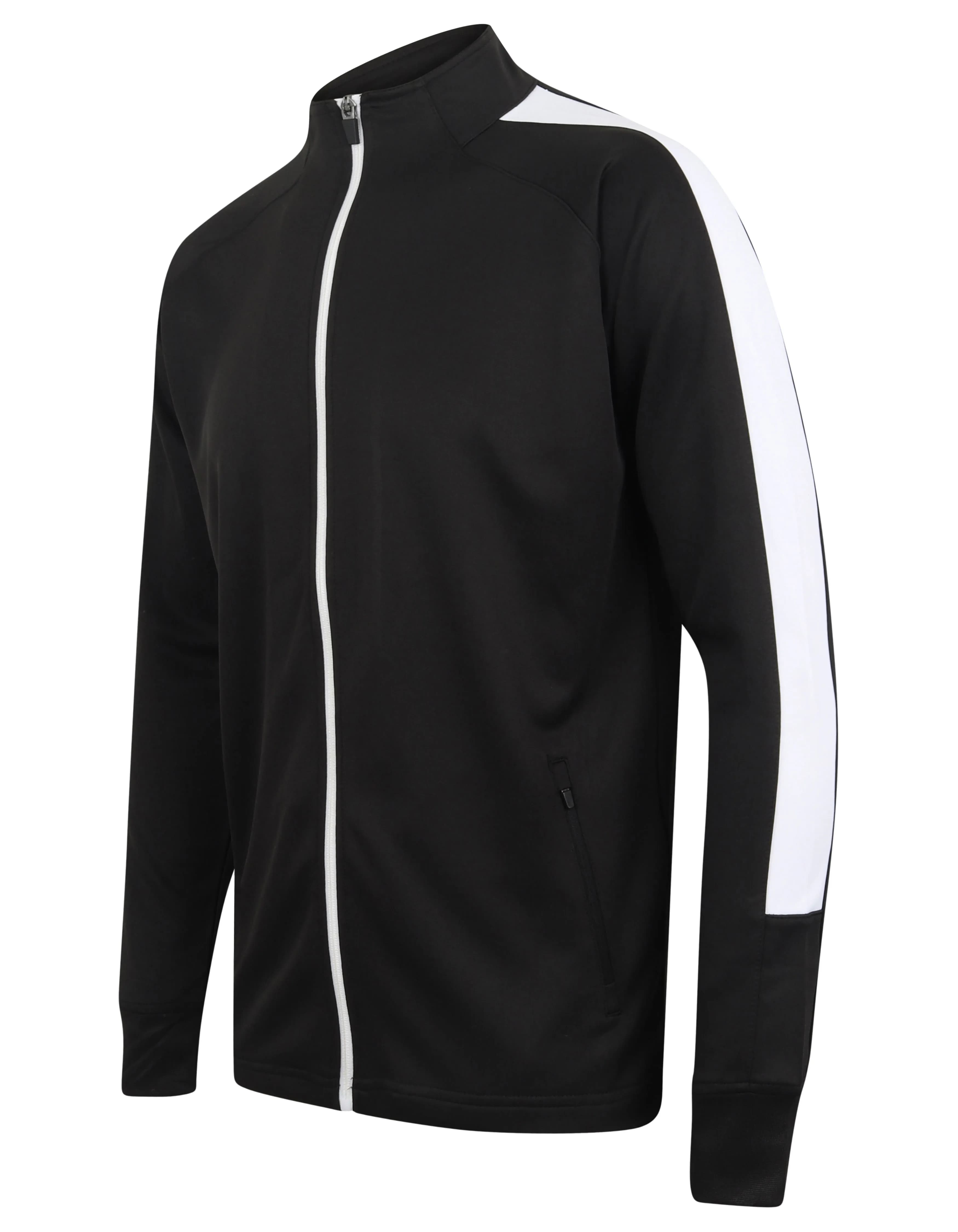 Adults Knitted Tracksuit Top - Black/White