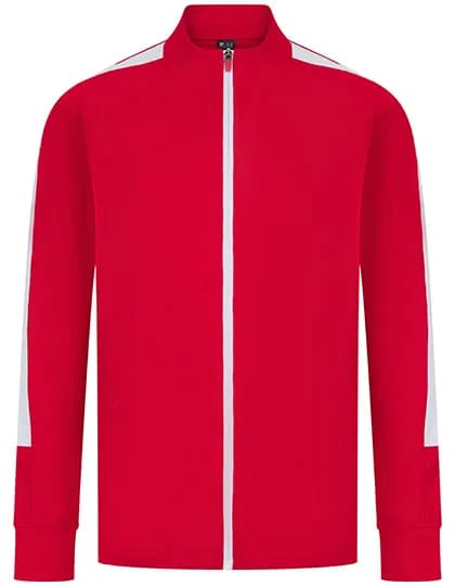 Adults Knitted Tracksuit Top - Red/White