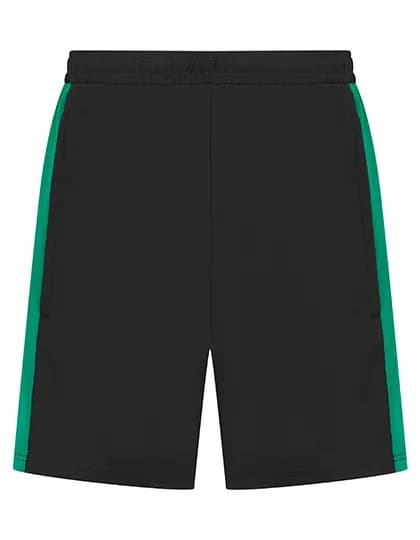 Adults Knitted Shorts With Zip Pockets - Black/Emerald
