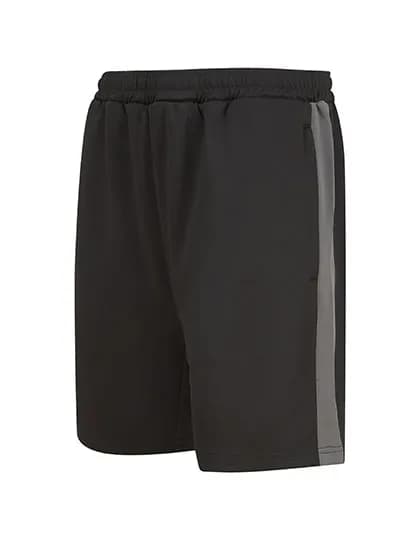 Adults Knitted Shorts With Zip Pockets - Black/Gunmetal Grey