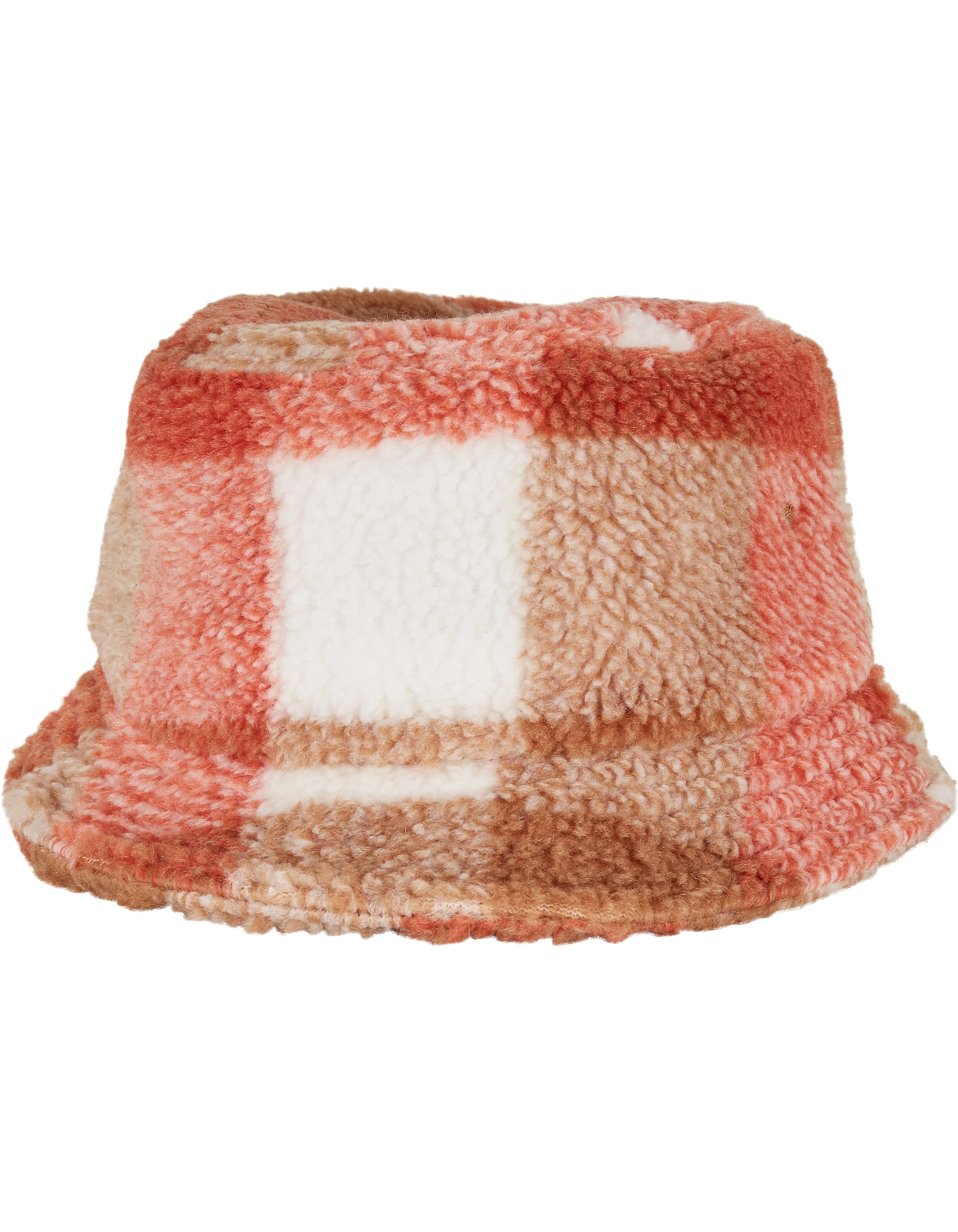 Sherpa Check Bucket Hat - White Sand/Toffee