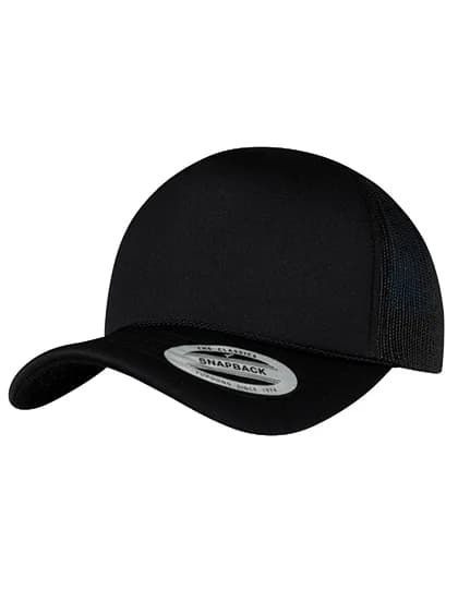 Foam Trucker Cap Curved Visor - Black/Black/Black