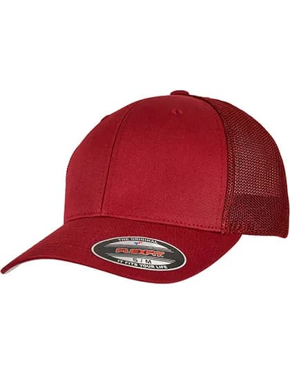 Flexfit Mesh Trucker Cap - Cranberry