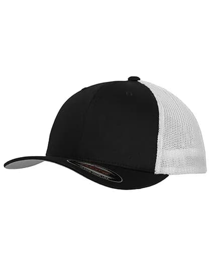 Flexfit Mesh Trucker 2-Tone Cap - Black/White