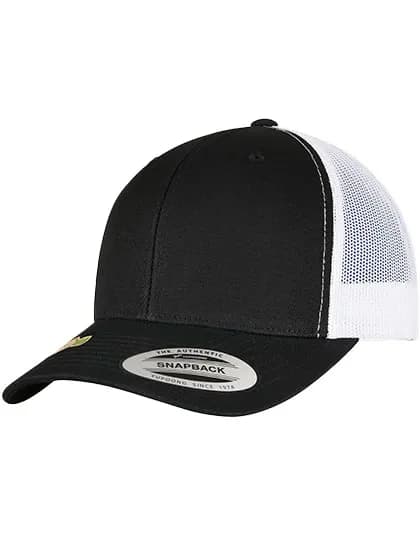 YP Classics Recycled Retro Trucker Cap 2-Tone - Black/White