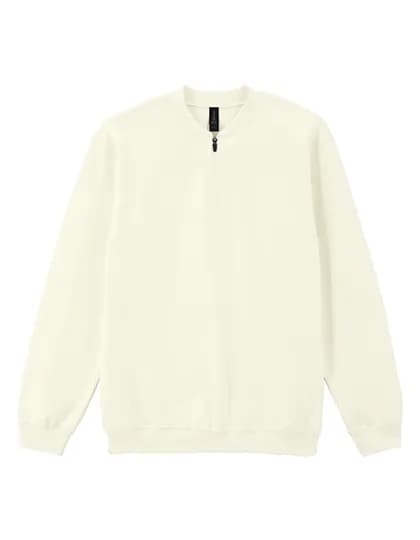 Softstyle® Midweight Adult Fleece 1/4 Zip Sweatshirt - Off White