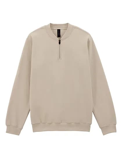 Softstyle® Midweight Adult Fleece 1/4 Zip Sweatshirt - Sand