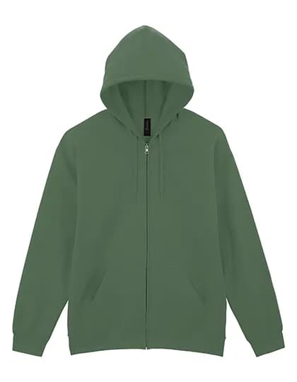 Softstyle® Midweight Fleece Adult Full Zip Hooded Sweatshirt - Military Green
