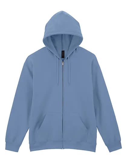 Softstyle® Midweight Fleece Adult Full Zip Hooded Sweatshirt - Stone Blue