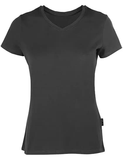 Women´s Luxury V-Neck Tees - Dark Grey