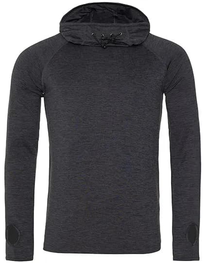 Men´s Cool Cowl Neck Top - Black Slate Melange