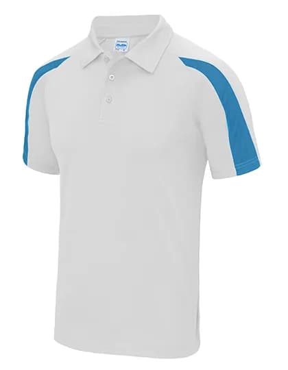 Contrast Cool Polo - Arctic White/Sapphire Blue