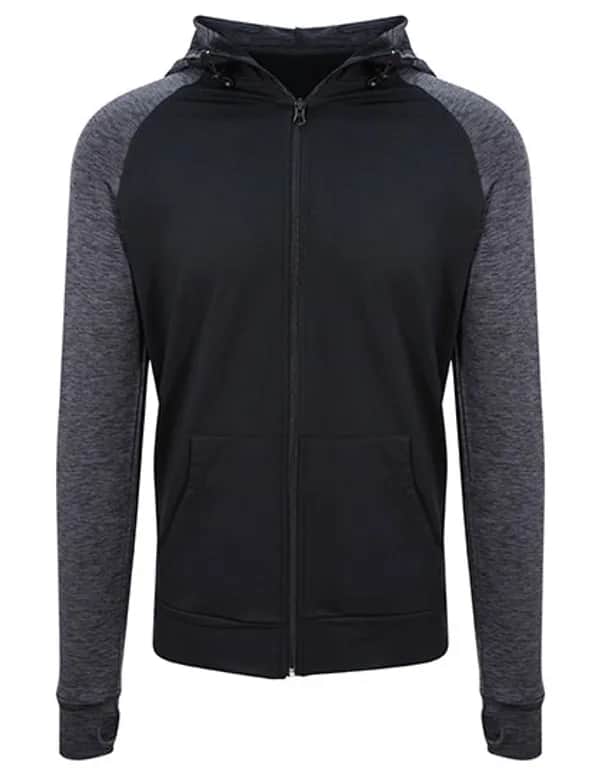 Men´s Cool Contrast Zoodie - Black/Black Slate Melange