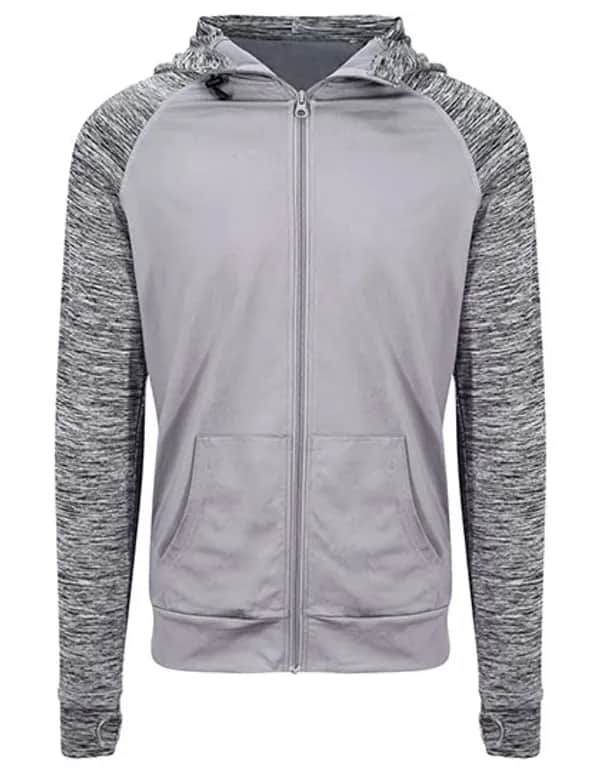 Men´s Cool Contrast Zoodie - Grey/Grey Melange