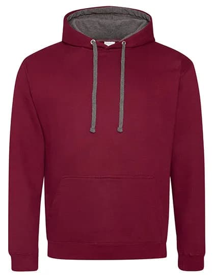 Varsity Hoodie - Burgundy/Charcoal (Heather)