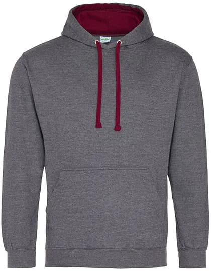 Varsity Hoodie - Charcoal (Heather)/Burgundy