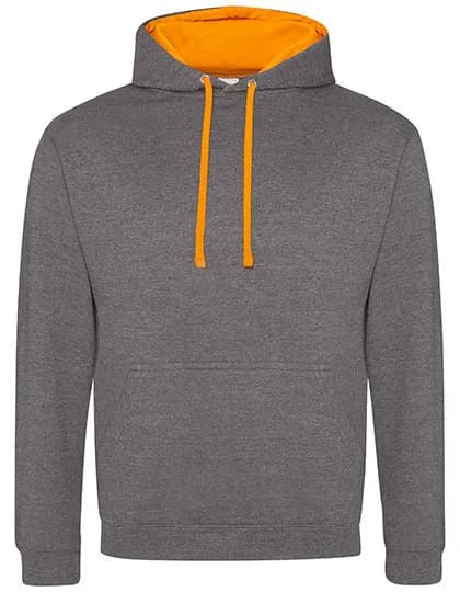 Varsity Hoodie - Charcoal (Heather)/Orange Crush