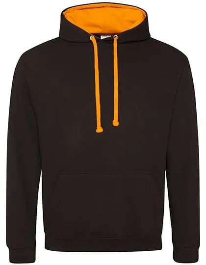 Varsity Hoodie - Jet Black/Orange Crush