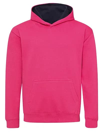 Kids´ Varsity Hoodie - Hot Pink/French Navy