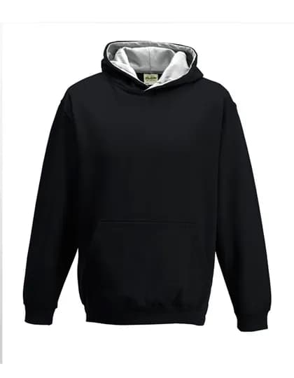Kids´ Varsity Hoodie - Jet Black/Heather Grey