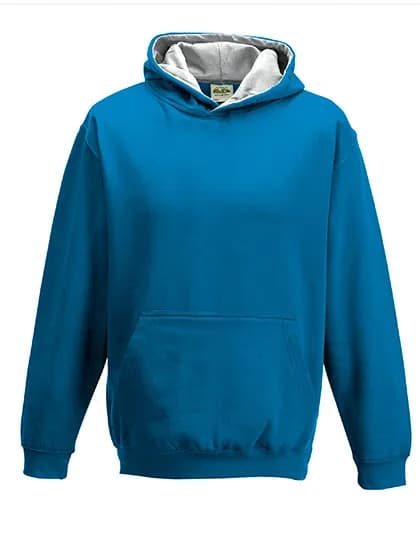 Kids´ Varsity Hoodie - Sapphire Blue/Heather Grey