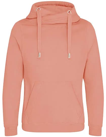 Cross Neck Hoodie - Dusty Pink