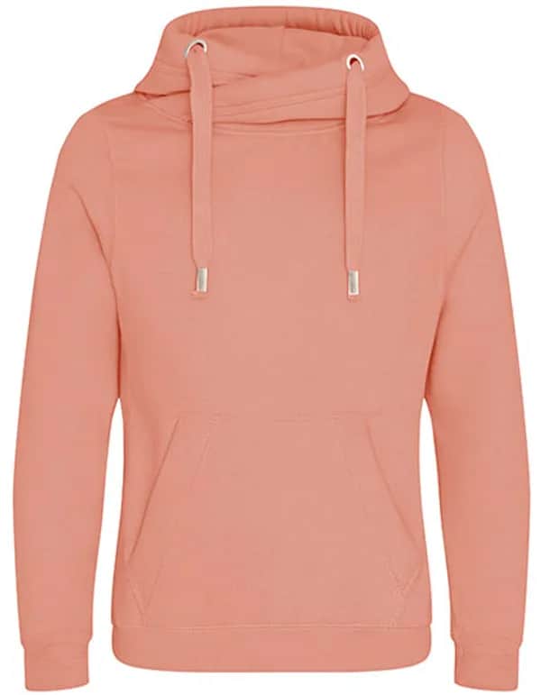 Cross Neck Hoodie - Dusty Pink