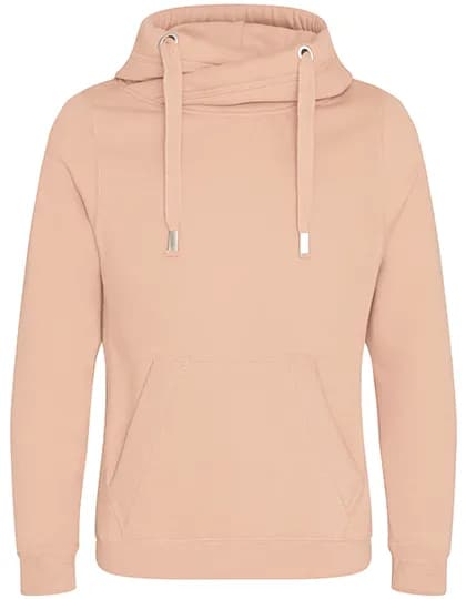 Cross Neck Hoodie - Nude