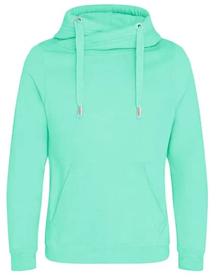 Cross Neck Hoodie - Peppermint