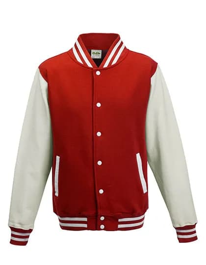 Varsity Jacket - Fire Red/White