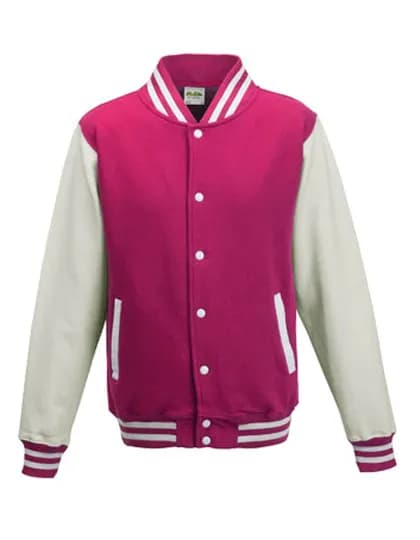 Varsity Jacket - Hot Pink/White