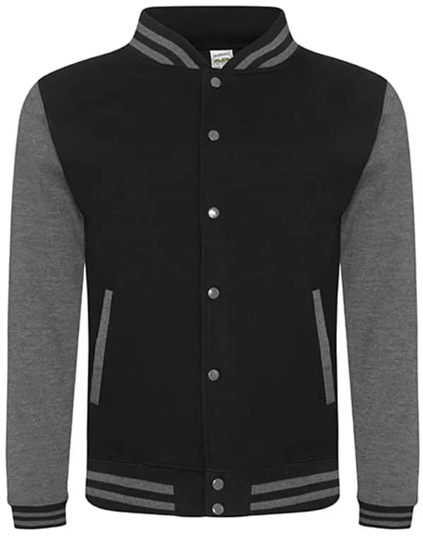 Varsity Jacket - Jet Black/Charcoal (Heather)