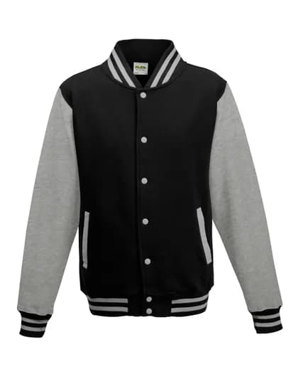 Varsity Jacket - Jet Black/Heather Grey